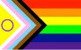 Progress pride flag with intersex representation