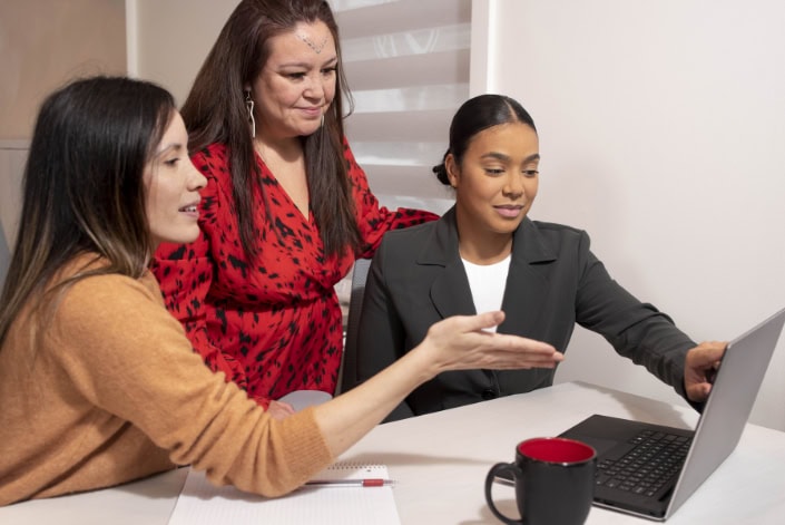 Three Indigenous consultants review and prioritize the ICP they want to focus on.